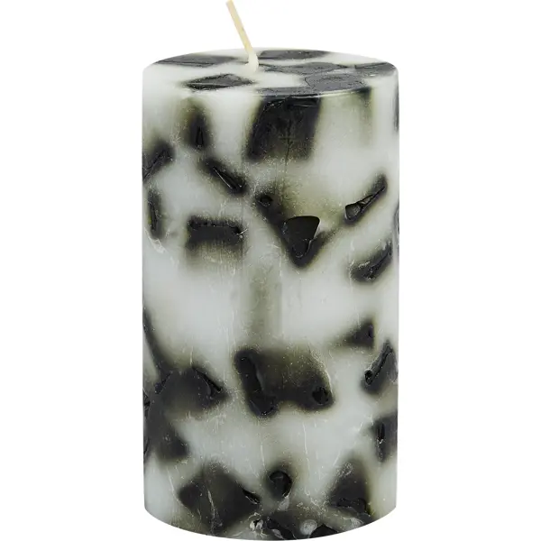 Свеча столбик Меланж Травы черный лед 13 см свеча столбик меланж 7x13 см аромат лемонграсс