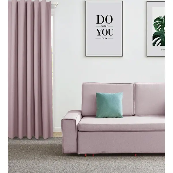 фото Штора на ленте cashmere 200x300 см цвет розовый столица текстиля