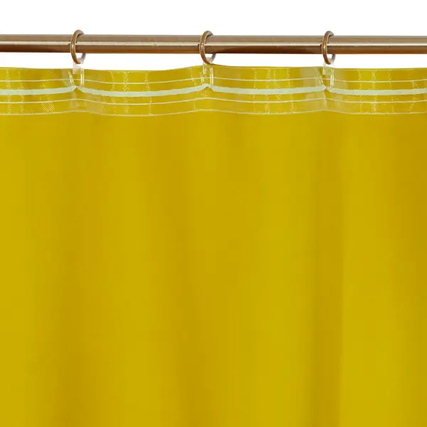 фото Штора на ленте лотос 160x260 см цвет желтый miamoza