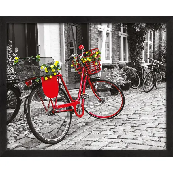 Картина в раме Велосипед 40Х50 см картина в раме цветы магнолии 30х40 см