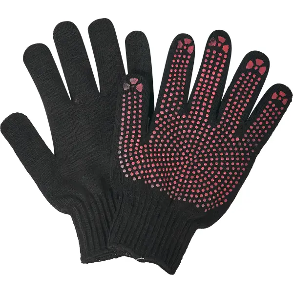 Перчатки трикотажные размер 10, двойные 5 пар перчатки садово строительные autovirazh av 280215 размер 9
