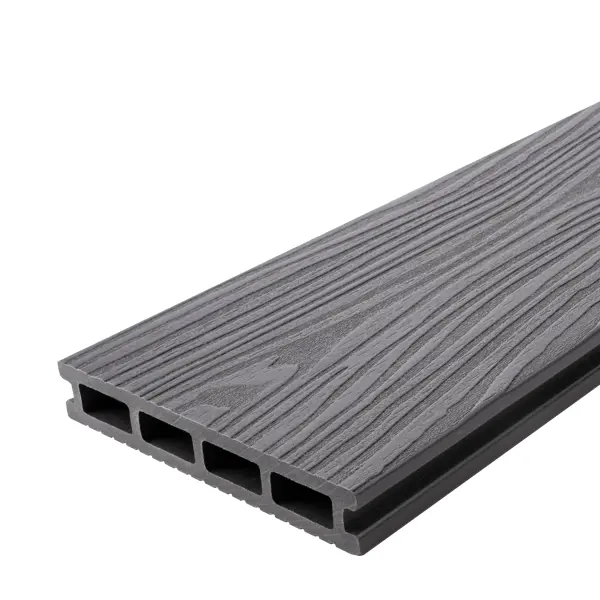 Террасная доска ДПК T-Decks цвет Серый 150x25x3000 мм двусторонняя вельвет/структура древесины 0.45 м²