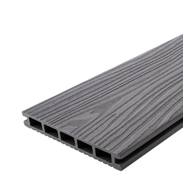 Террасная доска ДПК T-Decks цвет Серый 150x20x3000 мм двусторонняя вельвет/структура древесины 0.45 м² доска террасная дпк сухой лист брашировка 3000 140 24 мм венге