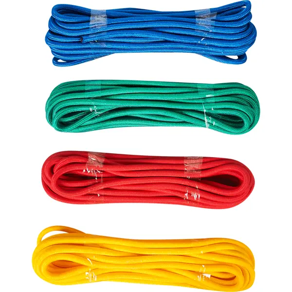 Веревка с сердечником полипропиленовая 10 мм цвет разноцветный, 10 м/уп. веревка полипропилен с сердечником 10 мм на отрез