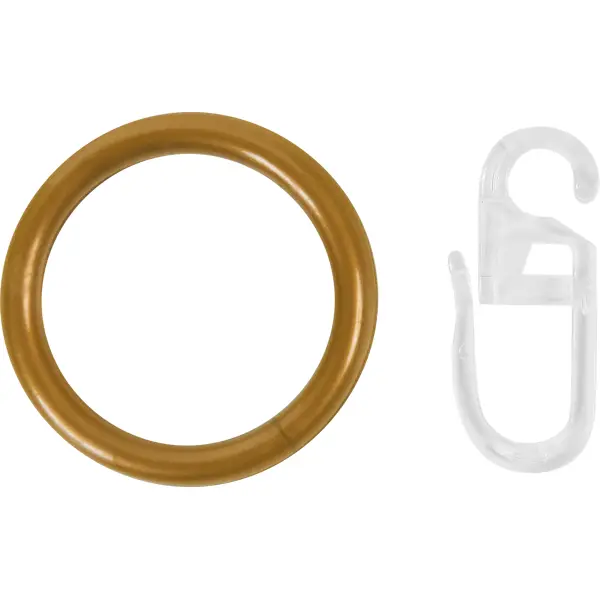 Кольцо с крючком пластик цвет золотой D13/16 10 шт. набор ёлочных украшений 6 17 см красный золотой 58 шт