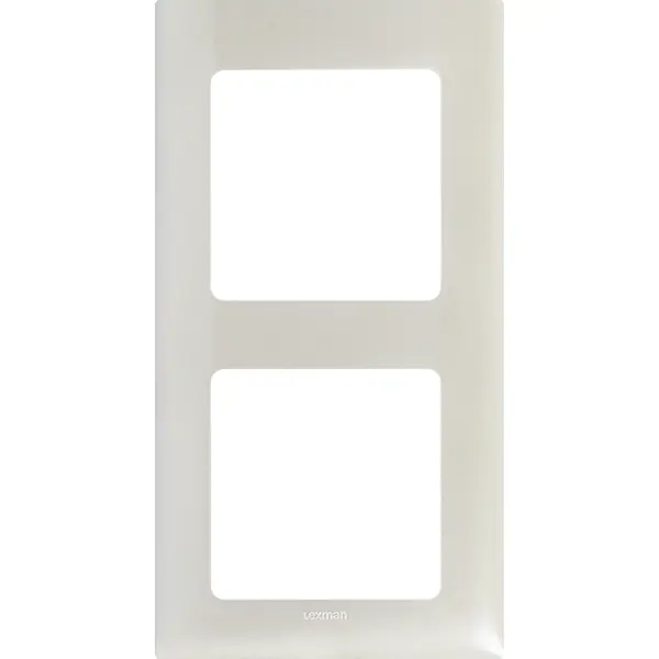 Рамка для розеток и выключателей Lexman Lilian Classic 2 поста цвет жемчужный монтажная коробка simon для накладного монтажа на 3 поста белый 2400753 030