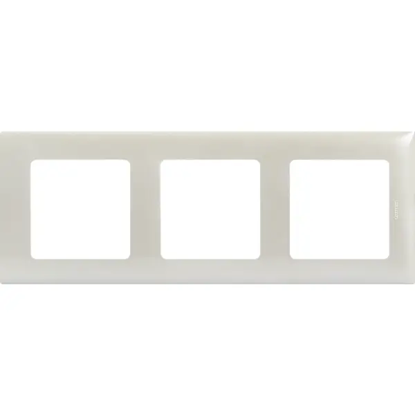 Рамка для розеток и выключателей Lexman Lilian Classic 3 поста цвет жемчужный декоративная планка классик 70 длина 400 см ширина 7 см жемчужный