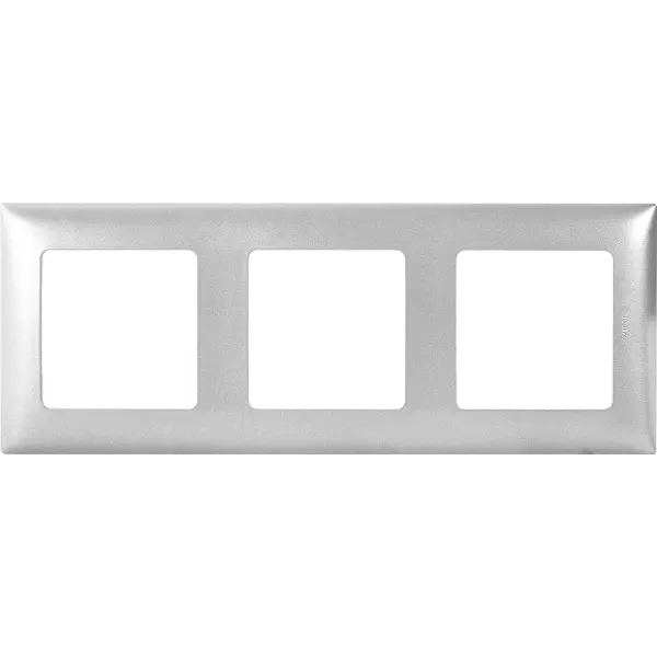 Рамка для розеток и выключателей Lexman Lilian Classic 3 поста цвет алюминий рамка на 3 поста алюминий werkel wl11 frame 03