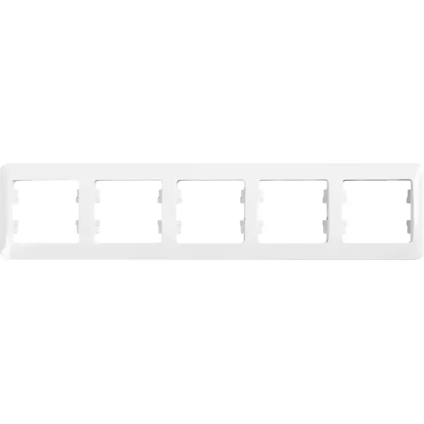 Рамка для розеток и выключателей Schneider Electric Glossa 5 постов цвет белый удлинитель бытовой старт 5 розеток с заземлением 3х1 мм 1 5 м белый