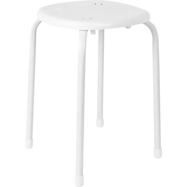 Табурет ТП02 33x33x46.5 см пластик цвет белый стул складной для дома и офиса brabix golf cf 007 каркас экокожа 531565
