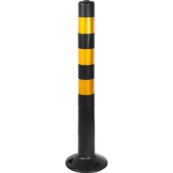 Столбик пластиковый гибкий 750 мм цвет черный, желтый дорожный столбик сигнальный пластик