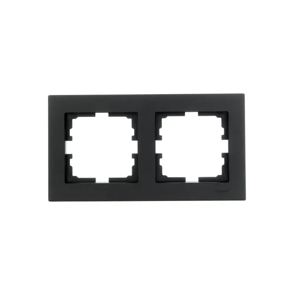 Рамка для розеток и выключателей Lezard Vesna 742-4200-147 2 поста цвет черный матовый рамка для розеток и выключателей lezard vesna 3 поста вертикальная белый