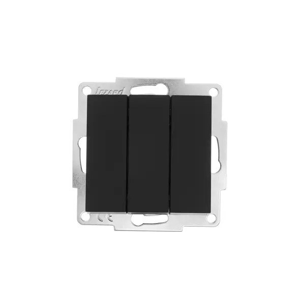 Выключатель встраиваемый Lezard Vesna 742-4288-109 1 клавиша цвет матовый черный выключатель промышленный встраиваемый lezard vesna 1 клавиша жемчужно белый перламутр