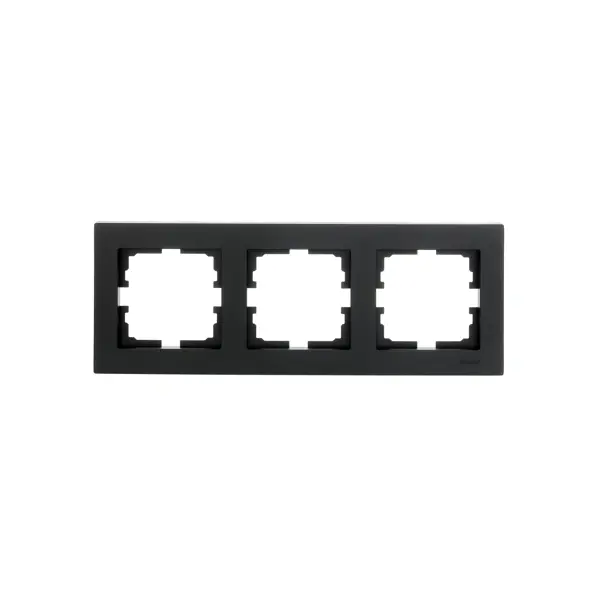Рамка для розеток и выключателей Lezard Vesna 742-4200-148 3 поста цвет черный матовый рамка для розеток и выключателей lezard vesna 742 4200 149 4 поста матовый