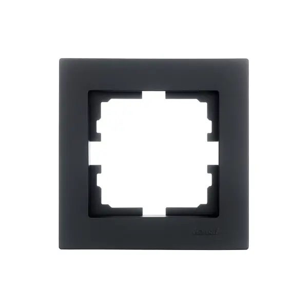 Рамка для розеток и выключателей Lezard Vesna 742-4200-146 1 пост цвет черный матовый четырехместная вертикальная рамка lezard