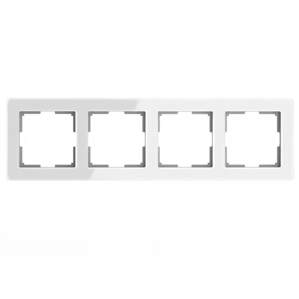 Рамка для розеток и выключателей Werkel W0042701 4 поста цвет белый рамка для двойных розеток werkel stark белый