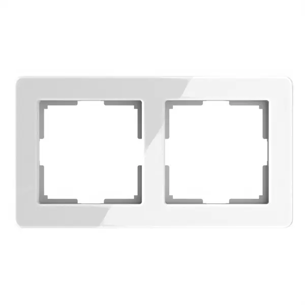 Рамка для розеток и выключателей Werkel W0022701 2 поста цвет белый рамка на 2 поста acrylic werkel w0022701 4690389184840