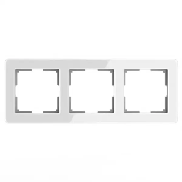 Рамка для розеток и выключателей Werkel W0032701 3 поста цвет белый рамка для двойных розеток werkel stark белый