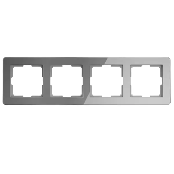 Рамка для розеток и выключателей Werkel W0042704 4 поста цвет графит рамка 1 ая simon 82 detail графит основание алюминий