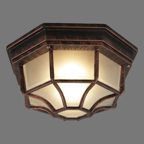 Светильник настенно-потолочный уличный Pegas 100 Вт IP65 цвет античная медь настенно потолочный светильник arte lamp a6460pl 3br