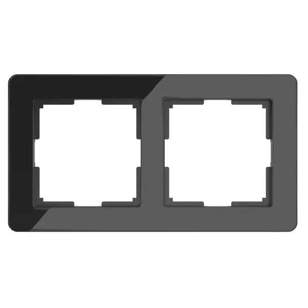 Рамка для розеток и выключателей Werkel W0022708 2 поста цвет черный рамка на 2 поста efapel 45920 tpm