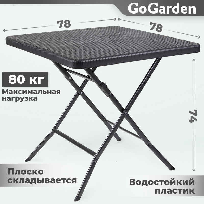 Кресло складное sunday 5 позиций садовое gogarden