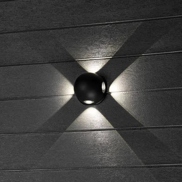 Светильник настенный светодиодный уличный Duwi «Nuovo» 24791 7 IP54 цвет черный потолочный светильник crystal lux nuovo nuovo pl3 chrome
