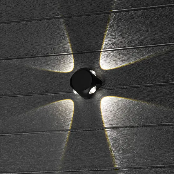 Светильник настенный светодиодный уличный Duwi «Nuovo» 24789 4 IP54 цвет черный светильник настенный уличный светодиодный влагозащищенный duwi nuovo ip65 теплый белый свет 4 луча