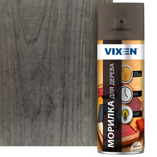 Морилка для дерева Vixen 520 мл цвет чёрный полиуретановый лак для дерева vixen