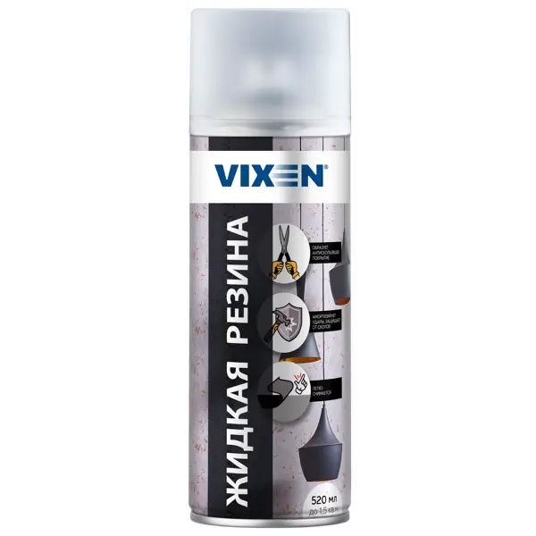 Аэрозоль Vixen «Жидкая резина» 520 мл цвет прозрачный матовый сера жидкая фх ивановское 50 г