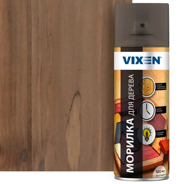 фото Морилка для дерева vixen 520 мл цвет тёмный орех