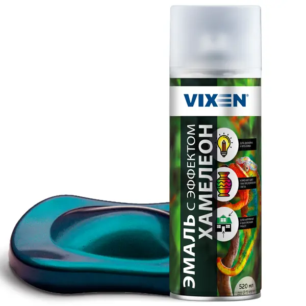 Эмаль аэрозольная с эффектом хамелеон Vixen цвет северное сияние 0.52 л универсальная эмаль vixen