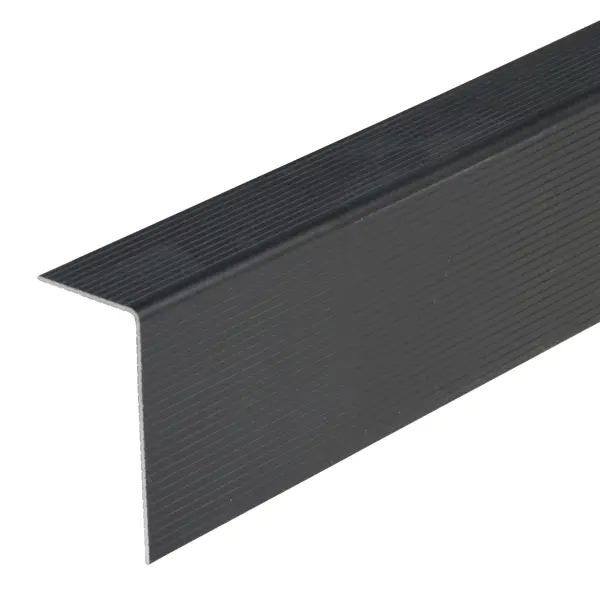 Профиль алюминиевый угловой Terradeck 52 30x60x3000 мм цвет черный декоративный профиль под душевое ограждение iddis