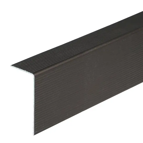 Профиль алюминиевый угловой Terradeck 52 30x60x3000 мм цвет коричневый декоративный профиль под душевое ограждение iddis