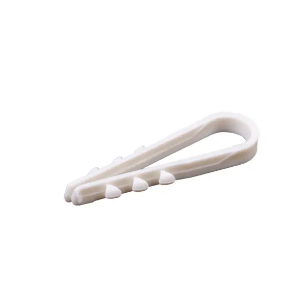 секторные ножницы для бронированного кабеля duwi Дюбель-хомут Duwi ДХК 5-10 для круглого кабеля цвет белый 10 шт.