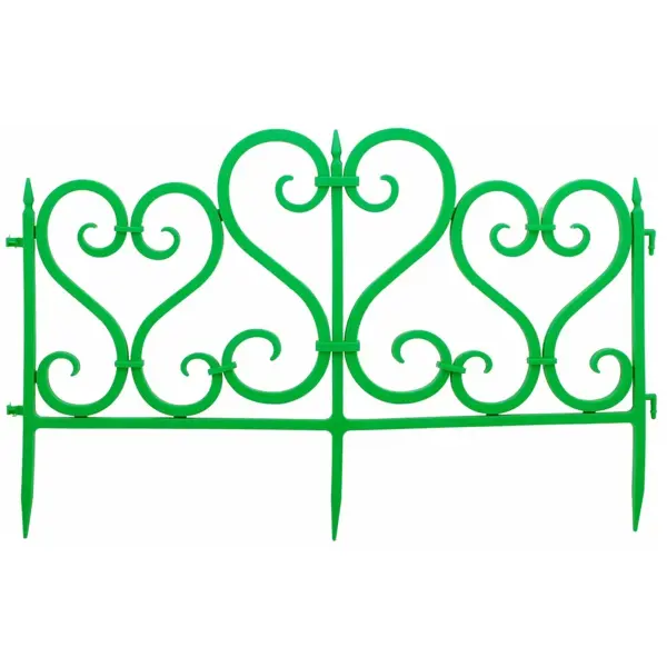 Ограждение Ажурное 300x32 см цвет зеленый заборчик декоративный парковый кострома пласт зеленый 290х31 см