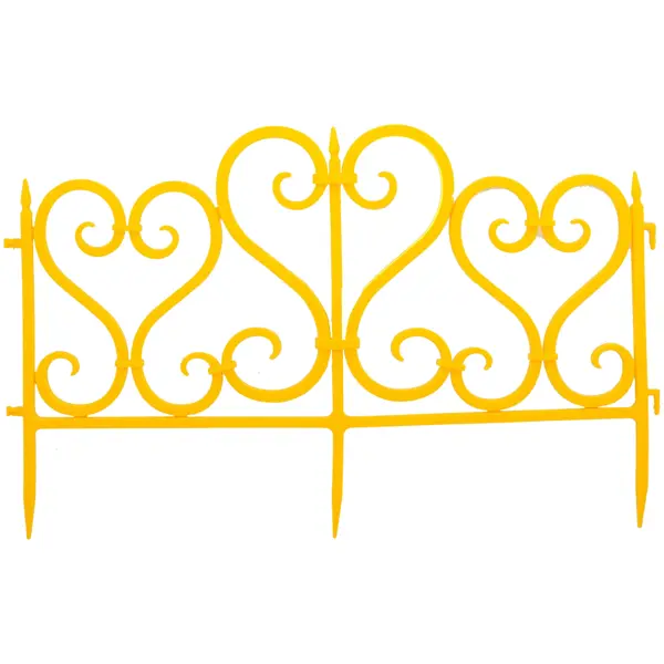 Ограждение Ажурное 300x32 см цвет желтый декоративный заборчик дачная мозаика барокко желтый 10581