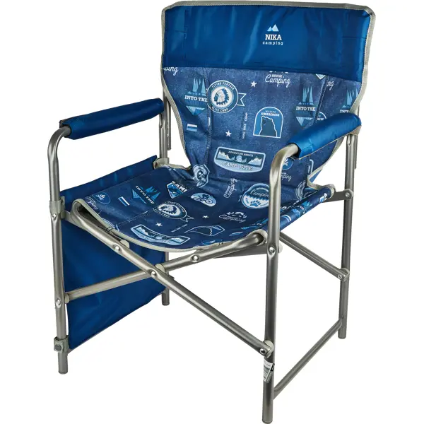 Кресло Nika Haushalt КС1/ДС складное 75x50 см металл джинс-синий стул складной усиленный со спинкой металл 37 см 90 кг замкнутая ножка синий nika пс1 с