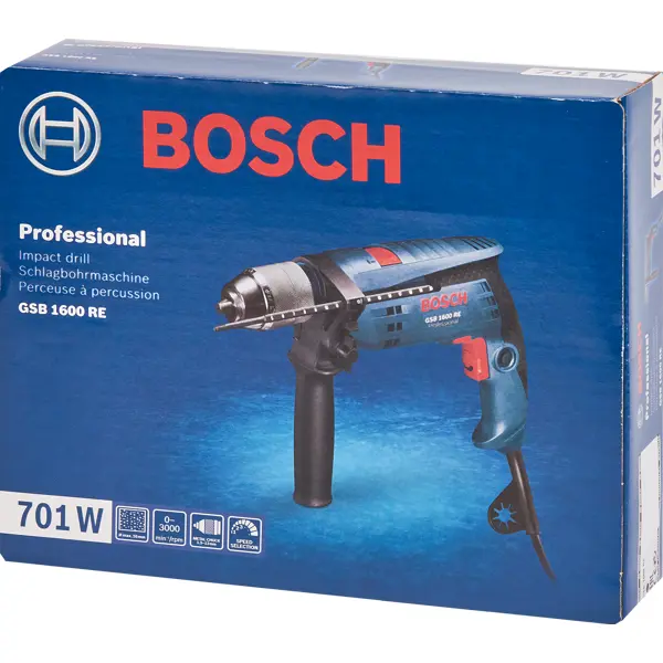 Bosch - Perceuse à percussion 700W - GSB 1600 RE Professional