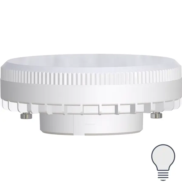 Лампа светодиодная Lexman GX53 170-240 В 11 Вт круг матовая 1100 лм нейтральный белый свет раковина paola magenta белый magenta 1100 l