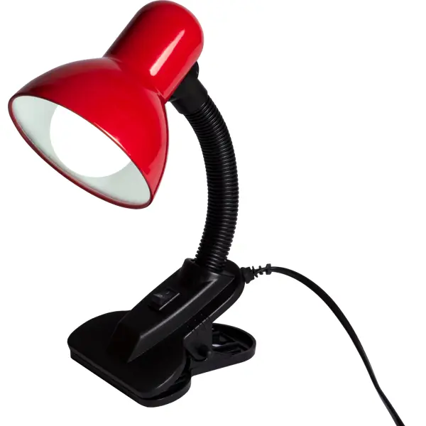 фото Настольная лампа с прищепкой tdm electric sq0337-0127, цвет черный/бордовый