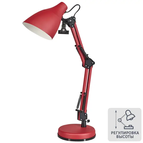 фото Рабочая лампа настольная kd-331, цвет красный camelion