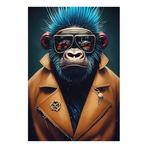 Картина на холсте Стильный Monkey 30x40 см