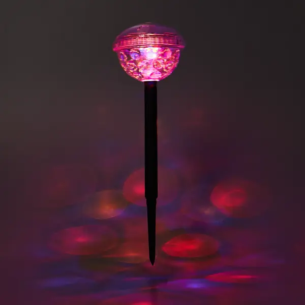 Светильник в грунт Эра Дискошар ERASF012-32 на солнечных батареях 25.5 см цвет разноцветный свет цветной RGB светильник в грунт садовый uniel розовый тюльпан ip44 нейтральный белый свет