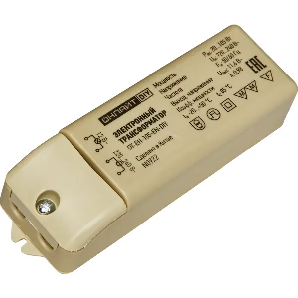 Трансформатор Онлайт OT-EH-105-EN для галогенных ламп 220 В 105 Вт трансформатор онлайт ot eh 060 en для галогенных ламп 12 в 60 вт