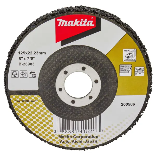 Диск зачистной Makita B-28983 125x22.2 лепестковый диск makita d 63781 125x22 23 мм z40 стекловолокно угловой