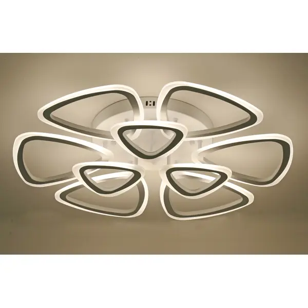 фото Люстра потолочная светодиодная «amico» 2580-6/3 с пультом управления 25 м² регулируемый белый свет цвет белый schaffner
