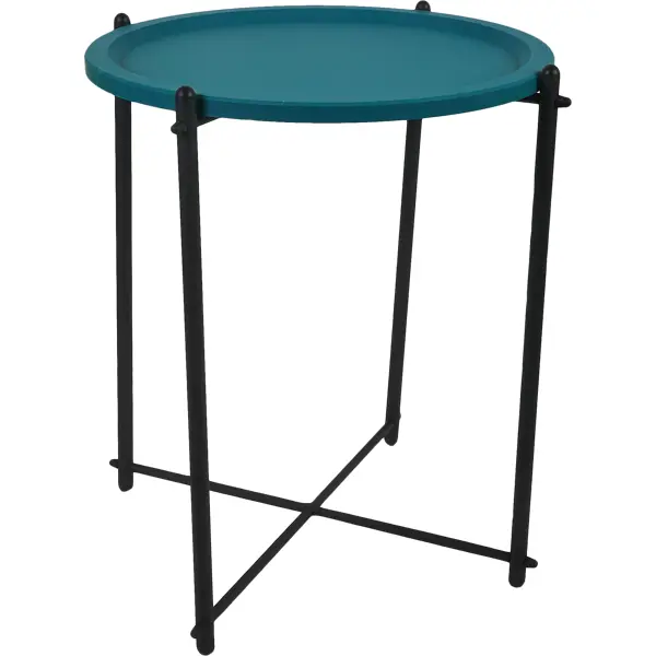 Журнальный столик круглый 47.8x51.6 см сине-зеленый журнальный столик элимет loft дуб 50х50х55см регулируемые ножки