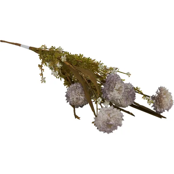 фото Искусственное растение сухоцветы 55x10 см полиэстер цвет сиреневый без бренда