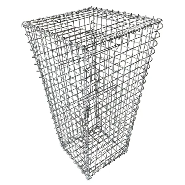 Габион-вазон 55х55х100 см оцинкованная сталь серый фигура садовая вазон голова камень 21x15x16 см серый